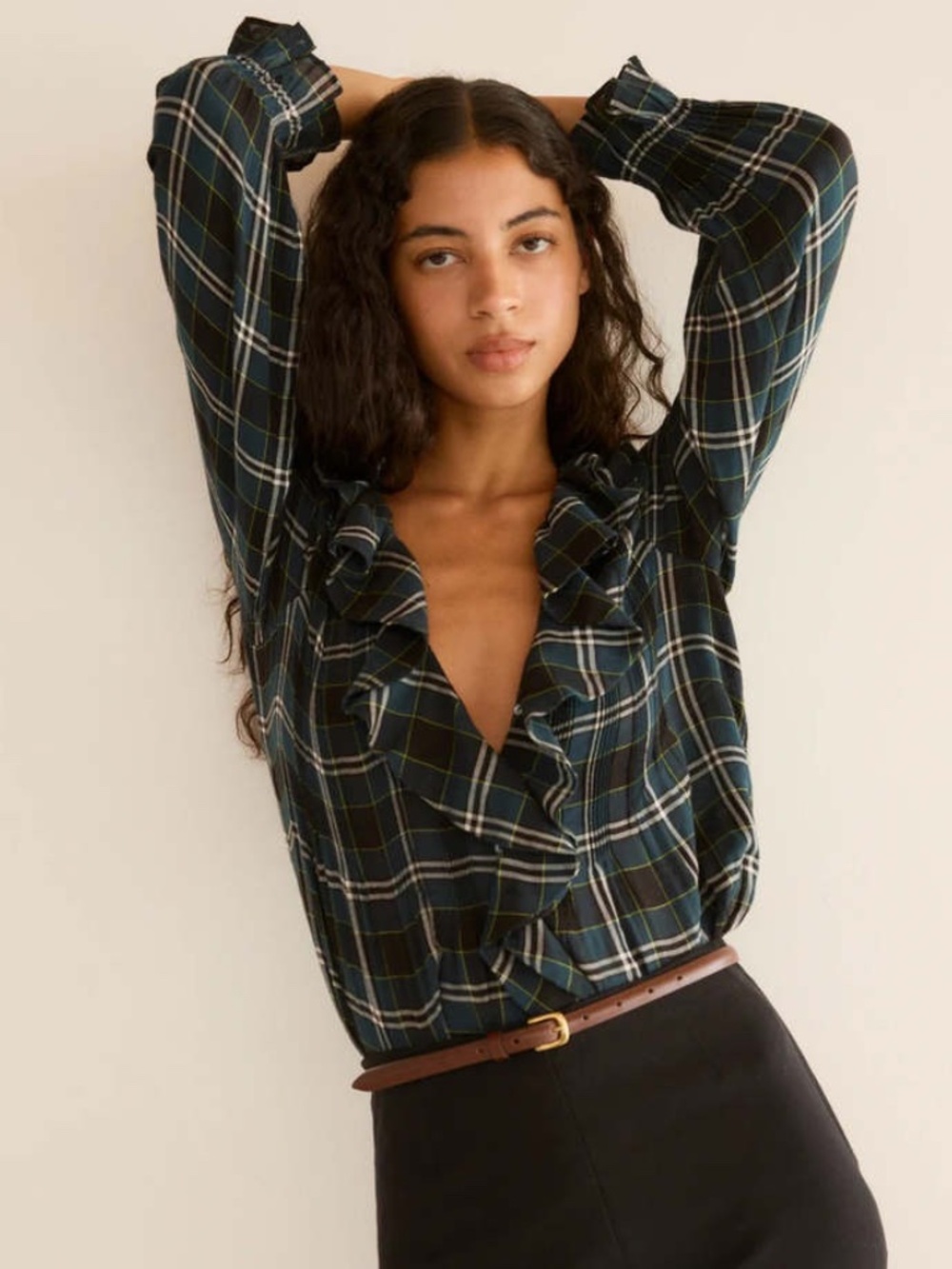 Doen Hardy Top in Amble Plaid